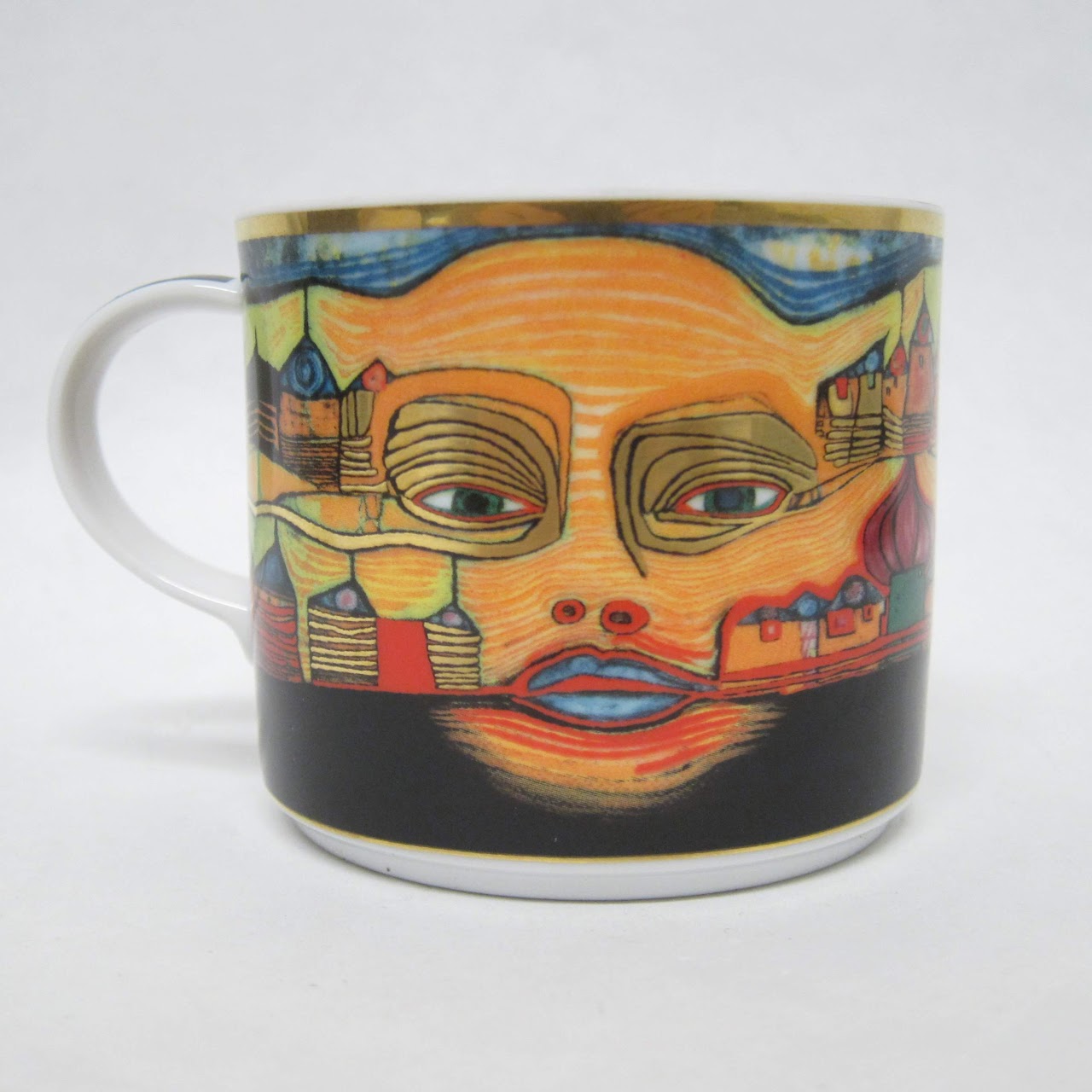 Hundertwasser Porzellan Limited Edition Cup and Saucers