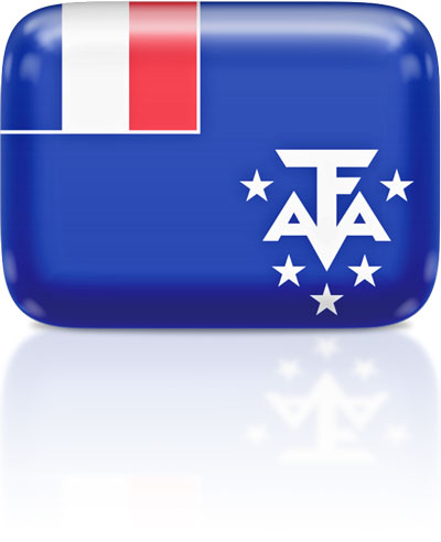 French Southern Territories  flag clipart rectangular