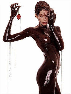 Chocolate Body Painting Art on Sexy Models - Girls painted in chocolate