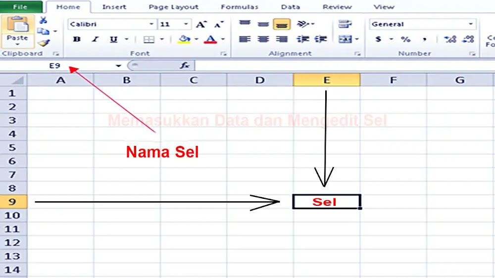 Cara Memasukkan Data dan Mengedit Sel