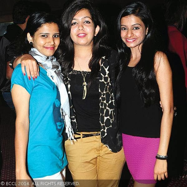 Neethu, Blessy and Sunina during the Valentine's Day special party, held in Kochi.