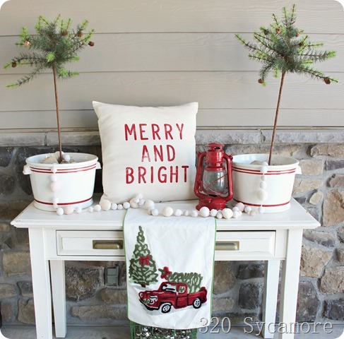 merry and bright porch christmas decor