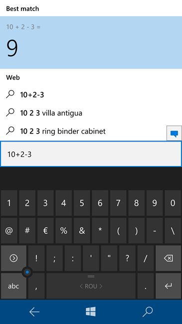 Cortana, máy tính, toán học, các bài toán, phương trình, giải, Windows 10, Windows 10 Mobile