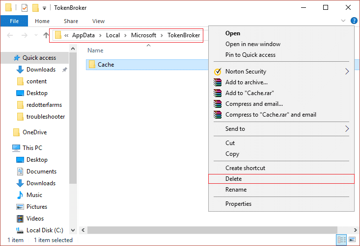 Trwale usuń folder Cache, aby naprawić błąd Sklepu Windows 0x803F7000 w systemie Windows 10