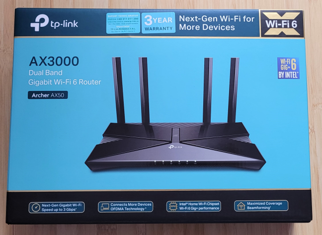 TP-Link Archer AX50에 사용된 패키징