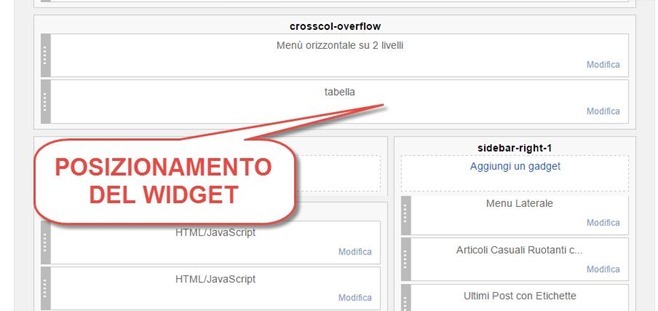 posizionare-widget-layout