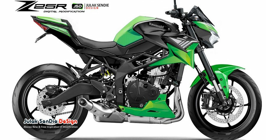 New Kawasaki Z25R 250cc 4-cylinder Negate Render