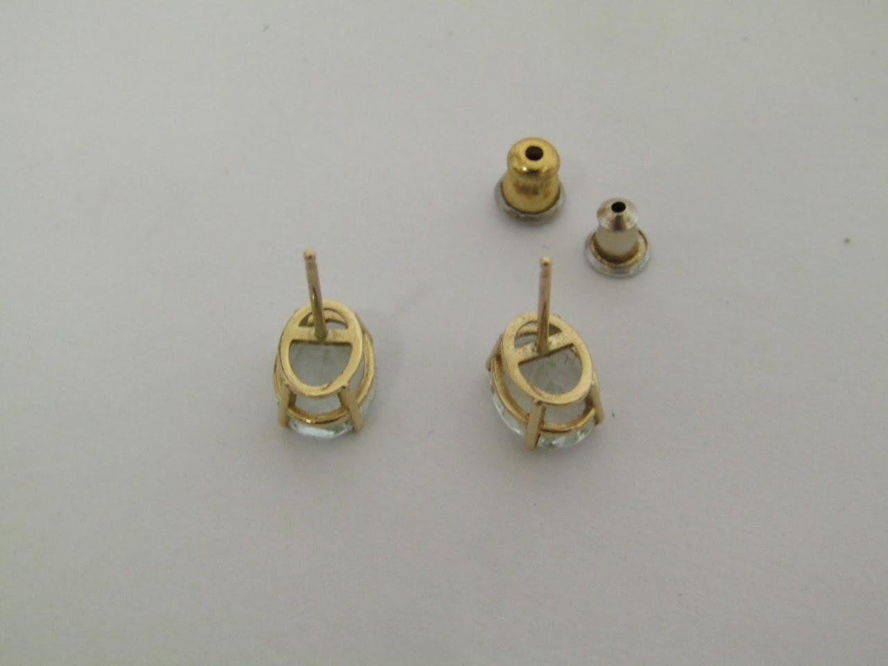 14K Gold and Aquamarine Earrings