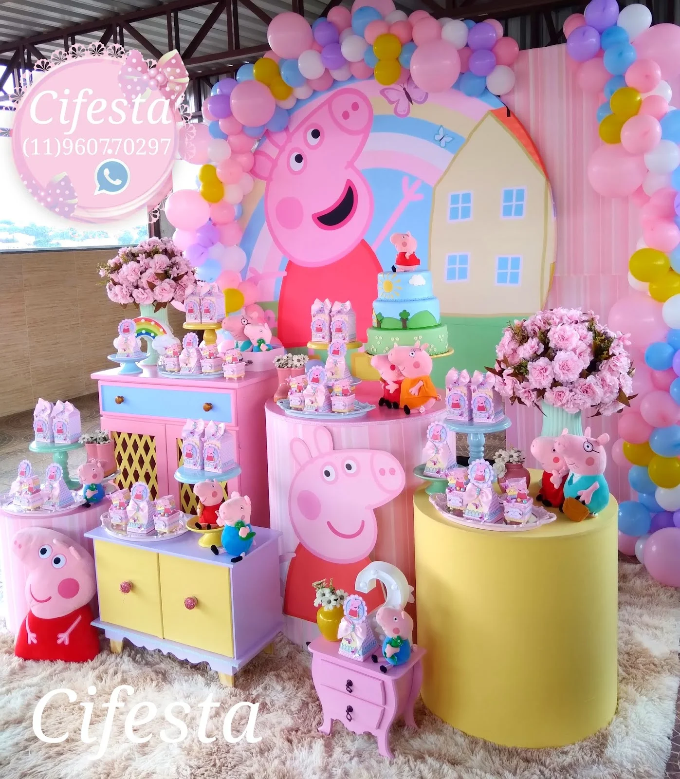 peppa pig, Osasco,região,decoração,infantil,locação,aluguel,pegue e monte,