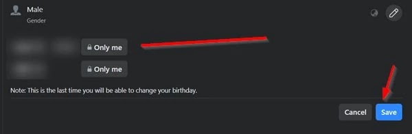 Scroll Down to the option of Birthday.