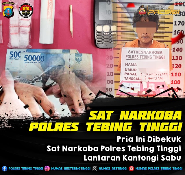 Kantongi Sabu, SB Dibekuk Satnarkoba Polres Tebing