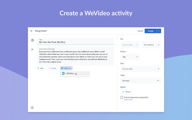 Screenshot of WeVideo