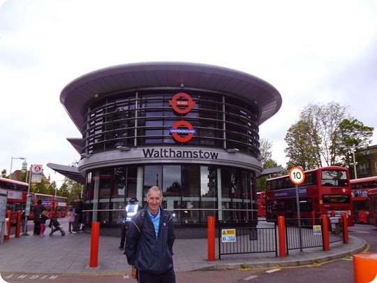 Tony Mason outside Walthamstow Central Tube Station