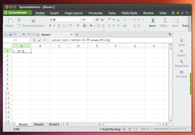 Kingsoft Office Spreadsheet in Ubuntu 13.04 Raring