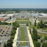 view from the atomium in Brussels, Belgium 