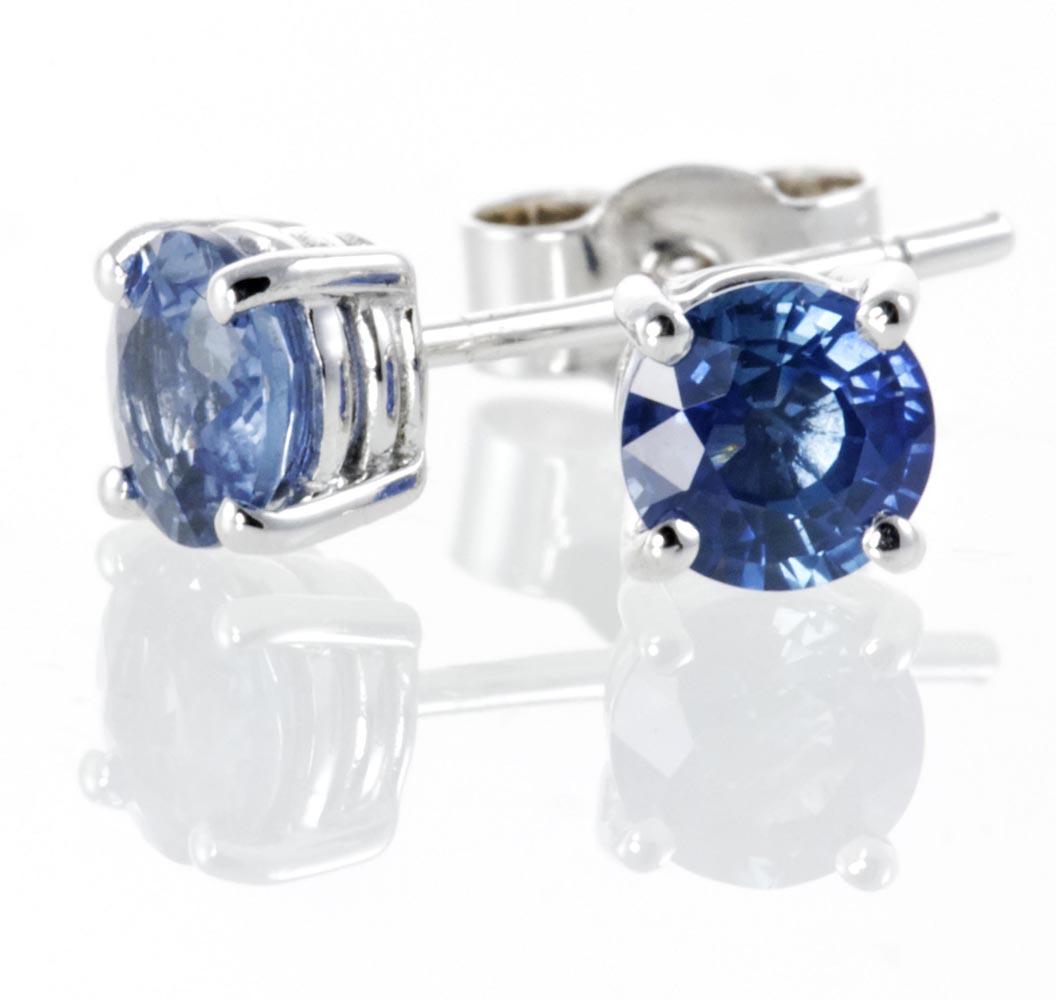 Blue Sapphire Stud Earrings