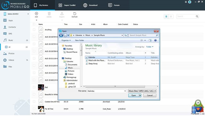 select-music-files-mobilego
