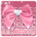 Cover Image of Télécharger Rose Gold Diamond Bow Keyboard 10001002 APK