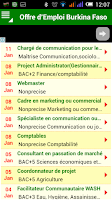 Offre d'Emploi Burkina Faso Screenshot