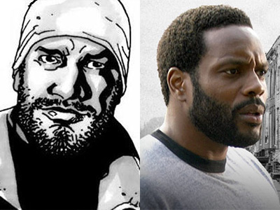 The Walking Dead comic book Tyreese and actor Chad Coleman