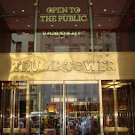 trump tower front door in New York City, United States 