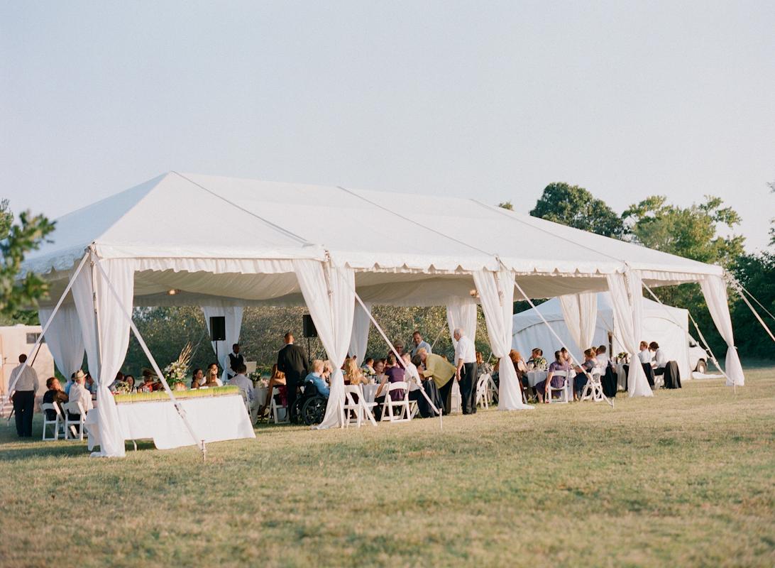 outdoor wedding reception