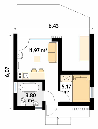 Szyszka 3 dr-S - Rzut parteru