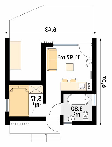 Szyszka 3 dr-S - Rzut parteru