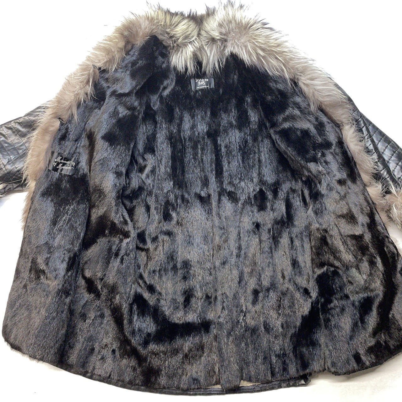 Leather and Mink Fur Sign of the Furs Coat