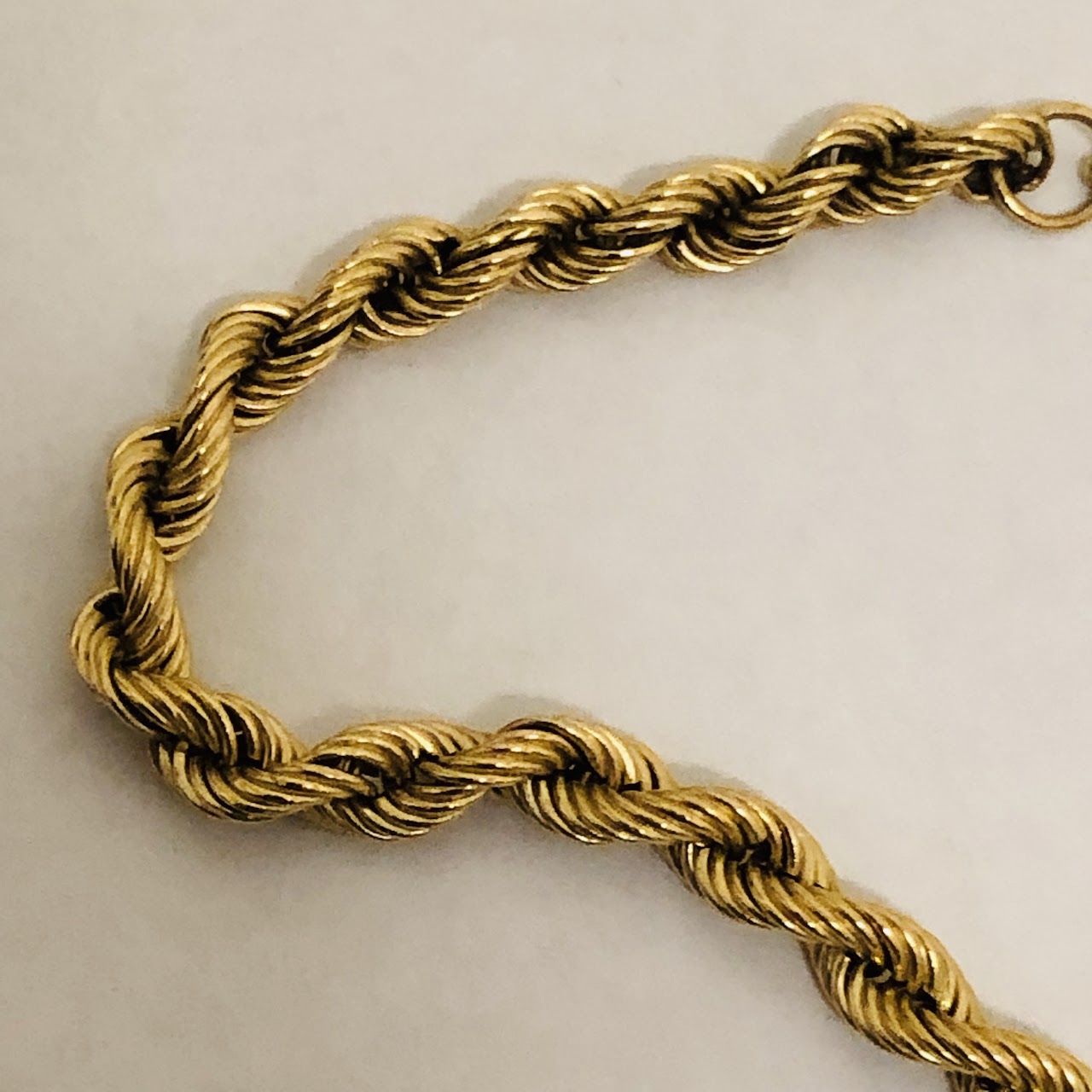 14K Gold Rope Bracelet