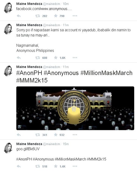 Maine Mendoza Twitter account hacked