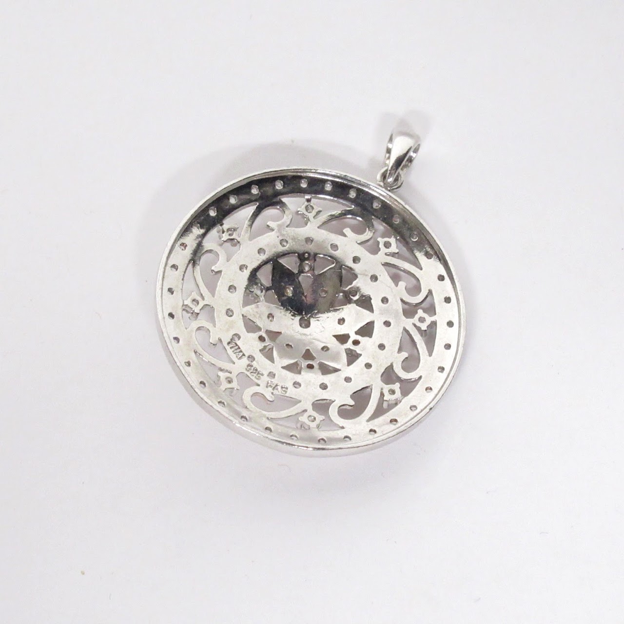 Sterling Silver & Clear Stone Pendant