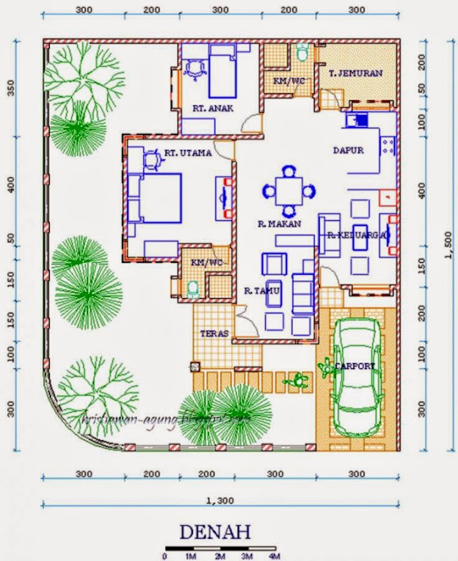 Gambar Denah Rumah Idaman  Gallery Taman Minimalis