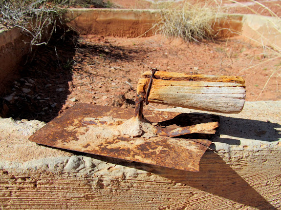 Trowel at the moonshine tanks