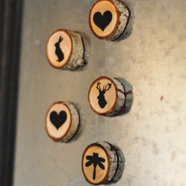 wood slice magnets