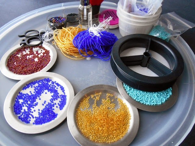Egyptian Beadwork in Progress Egyptian Beadwork in Progress
