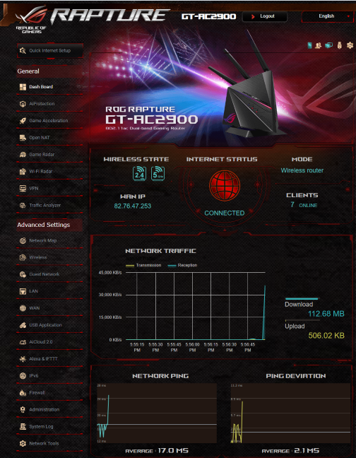 ASUS ROG Rapture GT-AC2900의 펌웨어