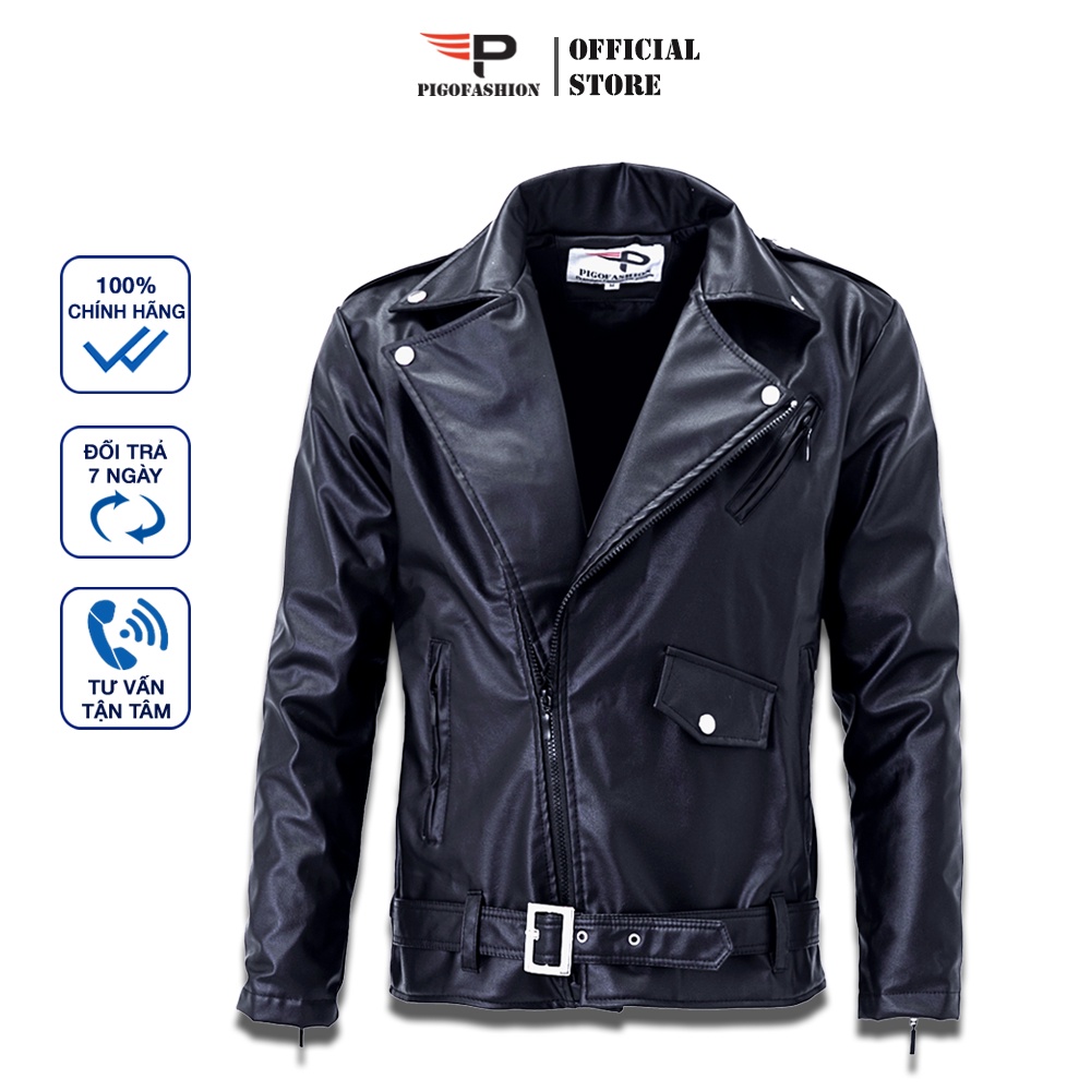 Áo khoác da nam lót dù kiểu dáng biker thời trang SPADN10 PigoFashion