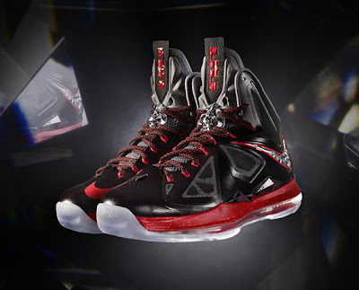 black and red lebron 10