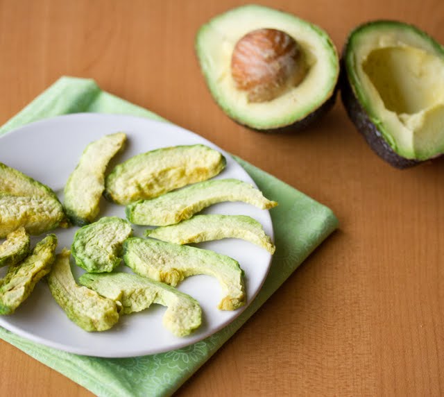 avocado chips on a plate