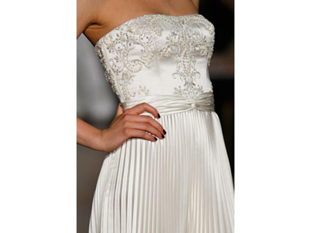 reem acra pearl wedding dress