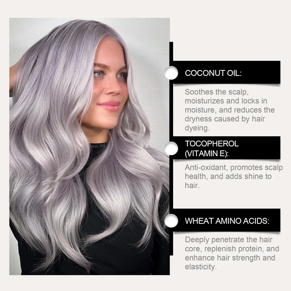 Soin Capillaire aux Extraits de Plantes pour une Hydratation Durable, Nourrissante et Couleur Mode. Agent Coiffant Professionnel