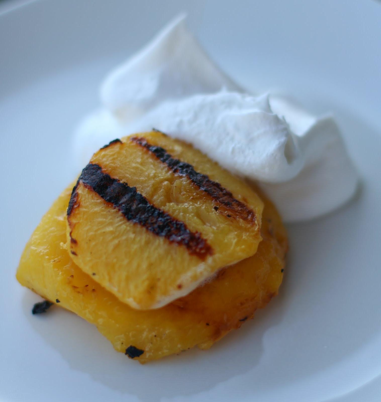 Grilled Peaches and Cool Whip