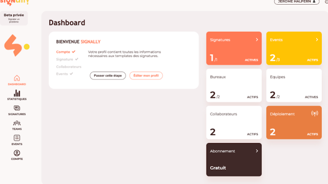 Screenshot of Signally.io