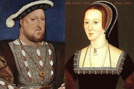 Nhà vua Anh Henry VIII và người vợ thứ hai Anne Boleyn.