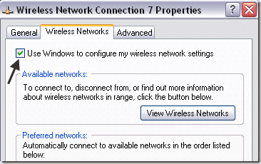 usar la configuración inalámbrica de Windows