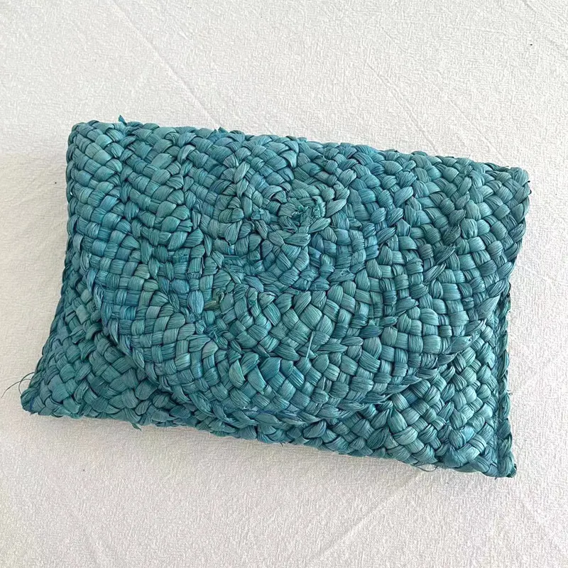 Title 7, Clutch de moda em palha tecida com casca de mil...