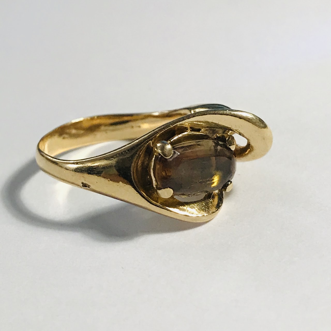 14K Gold and Smoky Quartz Ring