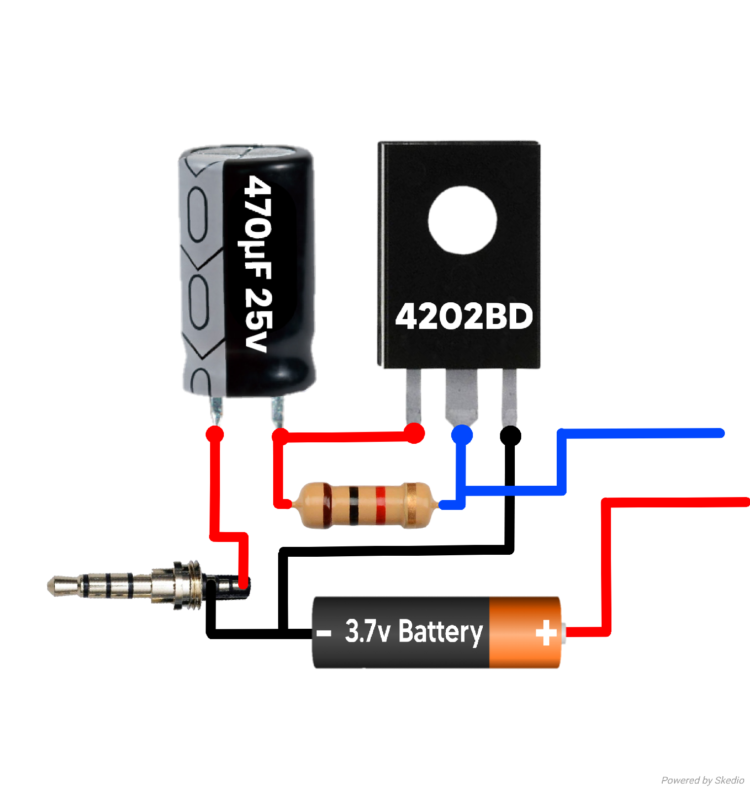 4202BD Transistor Amplifier Circuit Diagram - SKR Electronics Lab