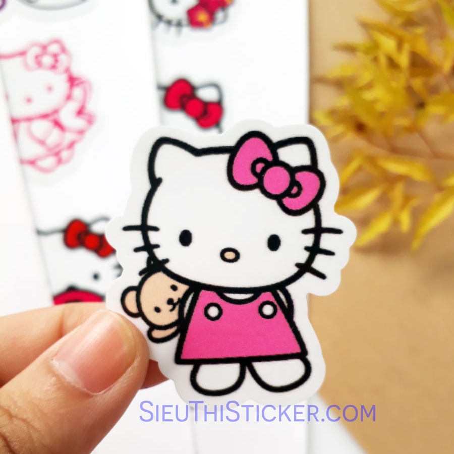 Tuong  Mèo hello kitty xanh dương Phụ kiện sinh nhật Hướng Dương